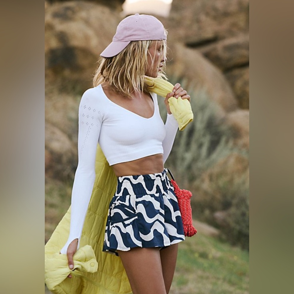 Free People Get Your Flirt On Printed Shorts